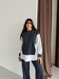 Dark grey set of top and pant
